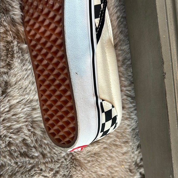 Vans Black and White Checkered Slip-On Sneakers - Picture 8 of 11